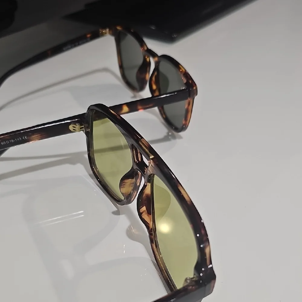 Two Pairs - Tortoise Shell Sunglasses - Light Green and Dark Green - Picture 3 of 3